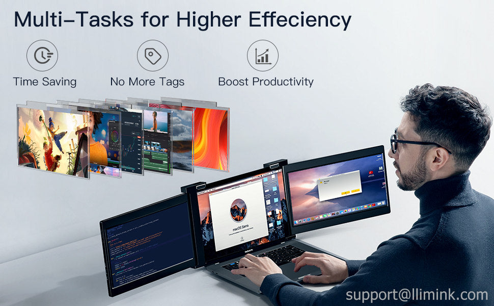 Unlock Productivity with Foldable Laptop Extension Display β Llimink