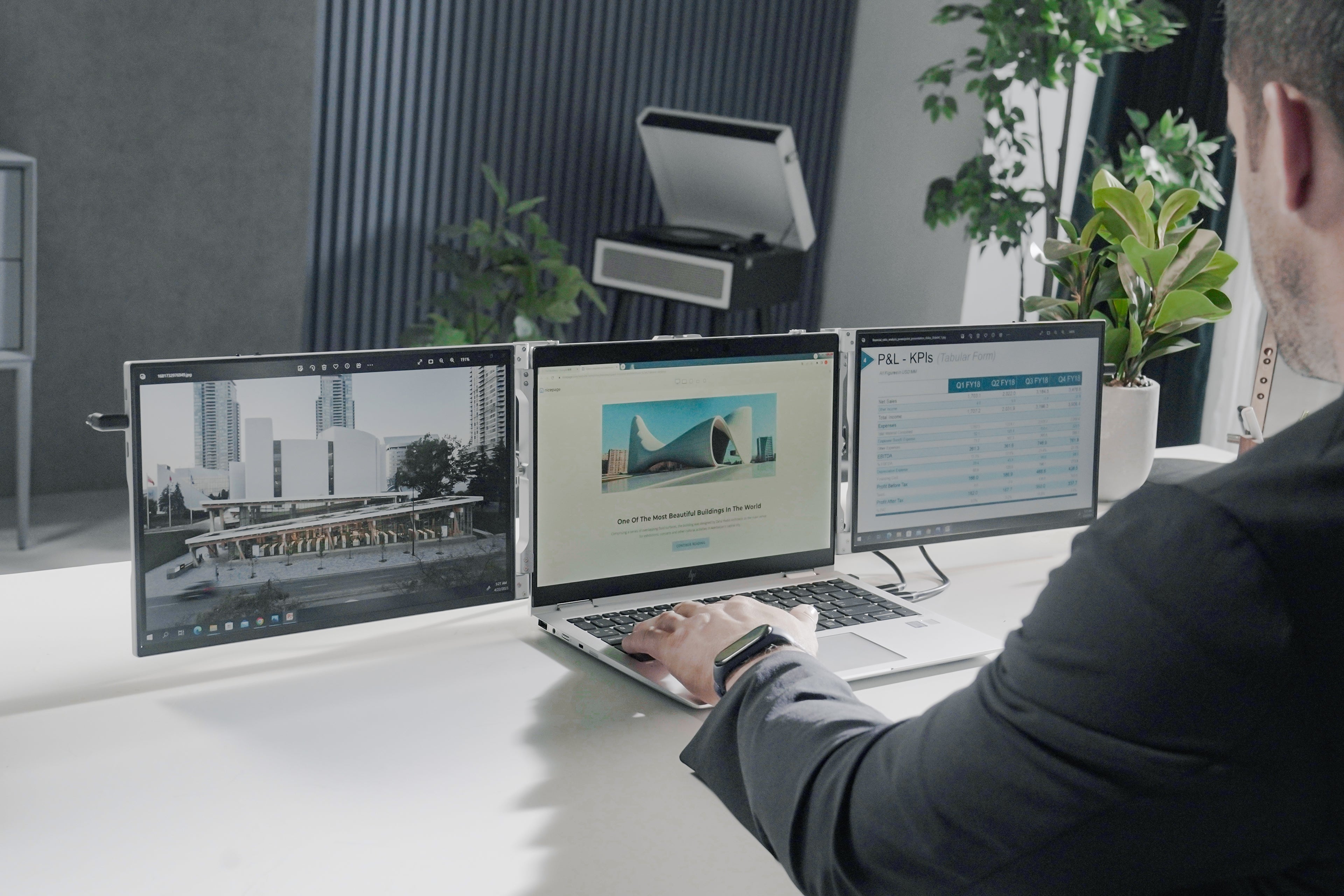 Triple Your Visual Real Estate: Triple Monitors For Laptops – Llimink