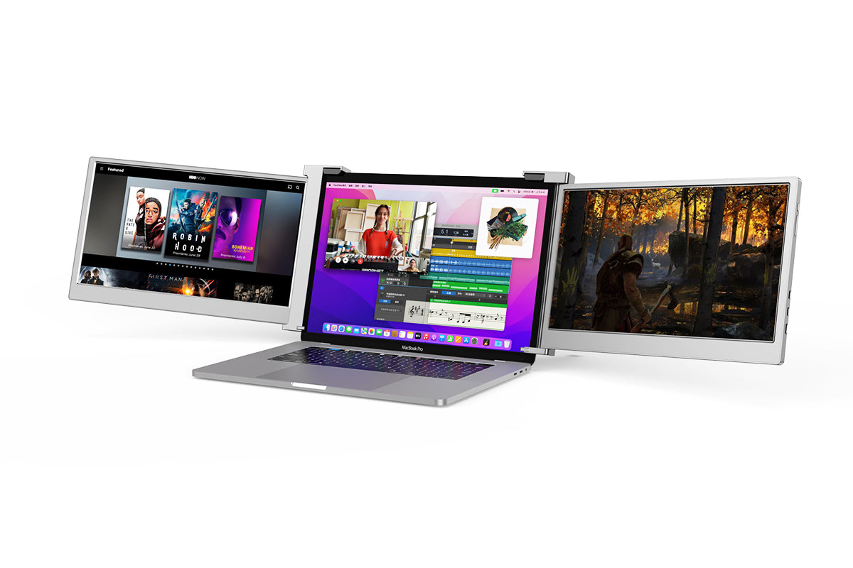 14-inch Screen Foldable Portable Laptop Triple Monitor
